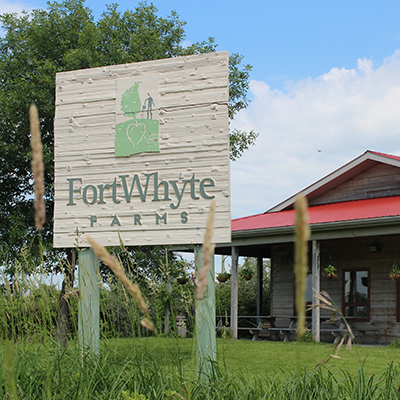 FortWhyte Farms wooden sign