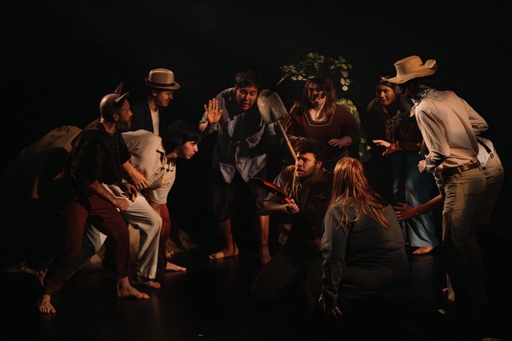 The Martian and the Mound was performed for audiences in Neubergthal, Morden and Winnipeg last fall. Photo courtesy of One Trunk Theatre.